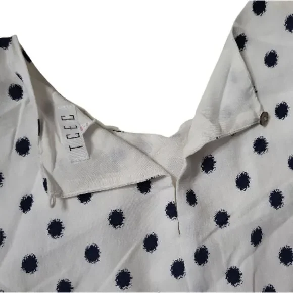 TCEC White/Black Polkadot Mini Dress Size M - Picture 5 of 7